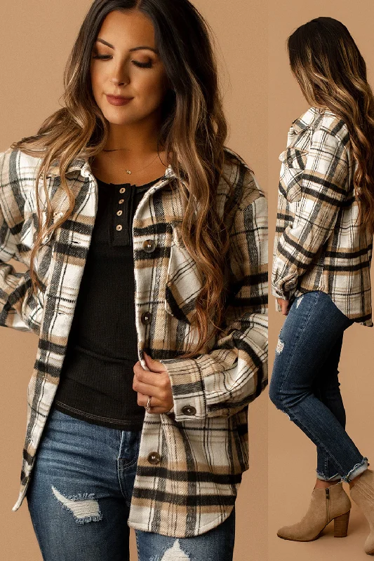 Know You Better Plaid Shacket (Black + Tan) | FINAL SALE