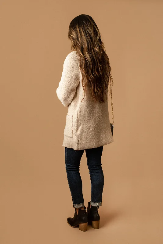 Manhattan Open-Front Sweater Jacket (Oatmeal) | FINAL SALE