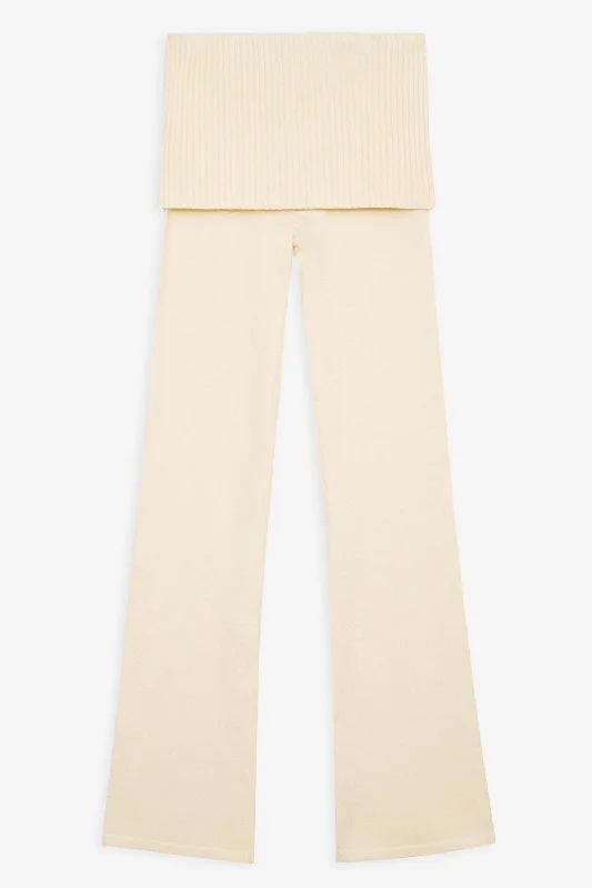 Mason Cloud Knit Flare Pant - French Vanilla