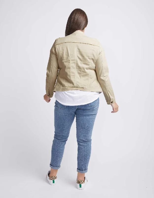 Military Denim Jacket - Natural