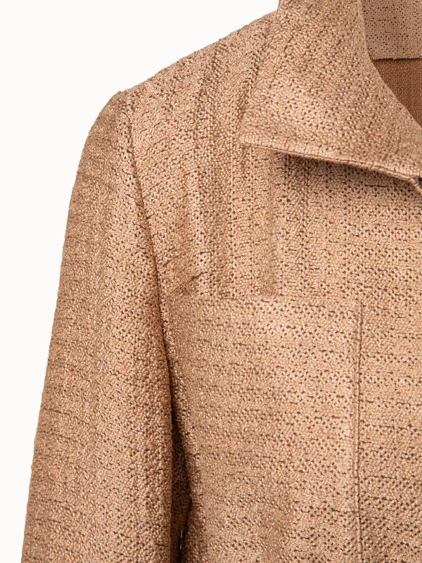 Open Weave Tweed Field Jacket