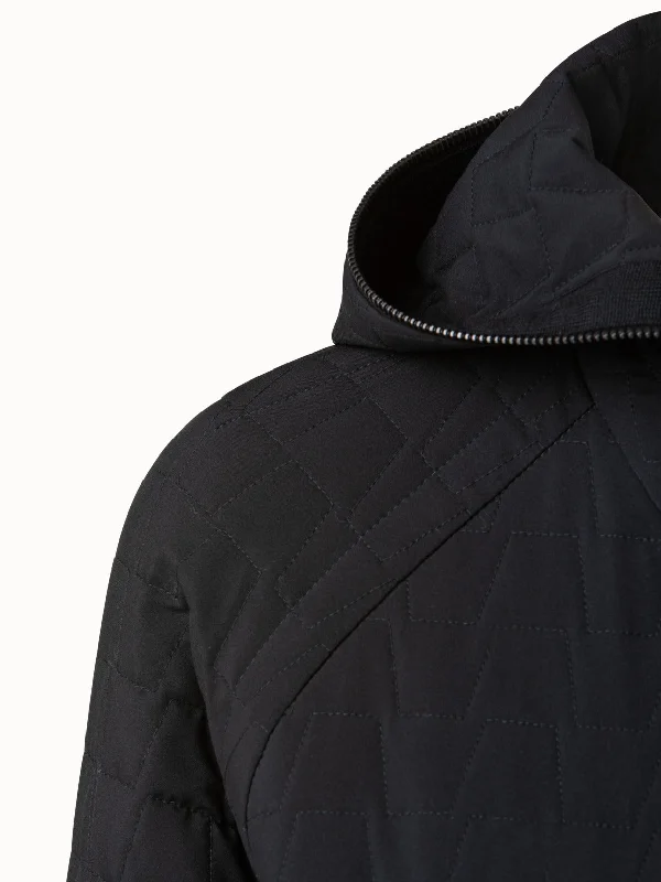 Quilted Trapezoid Blouson Jacket