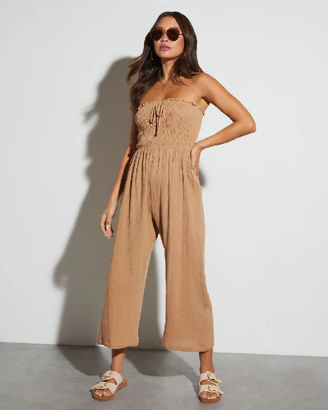 Sloane Strapless Fitted Waist Jumpsuit