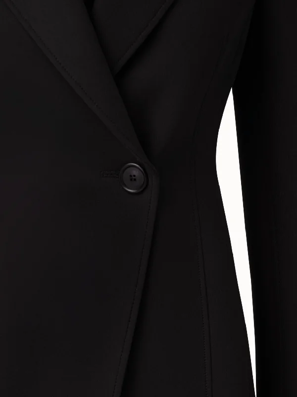 Techno Neoprene Fitted Blazer Jacket