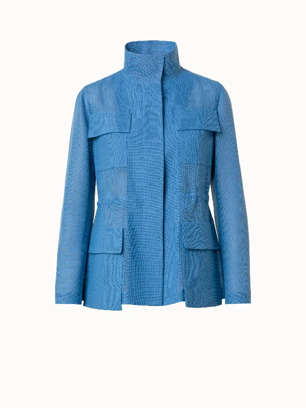 Viscose Cotton Open Weave Jacket