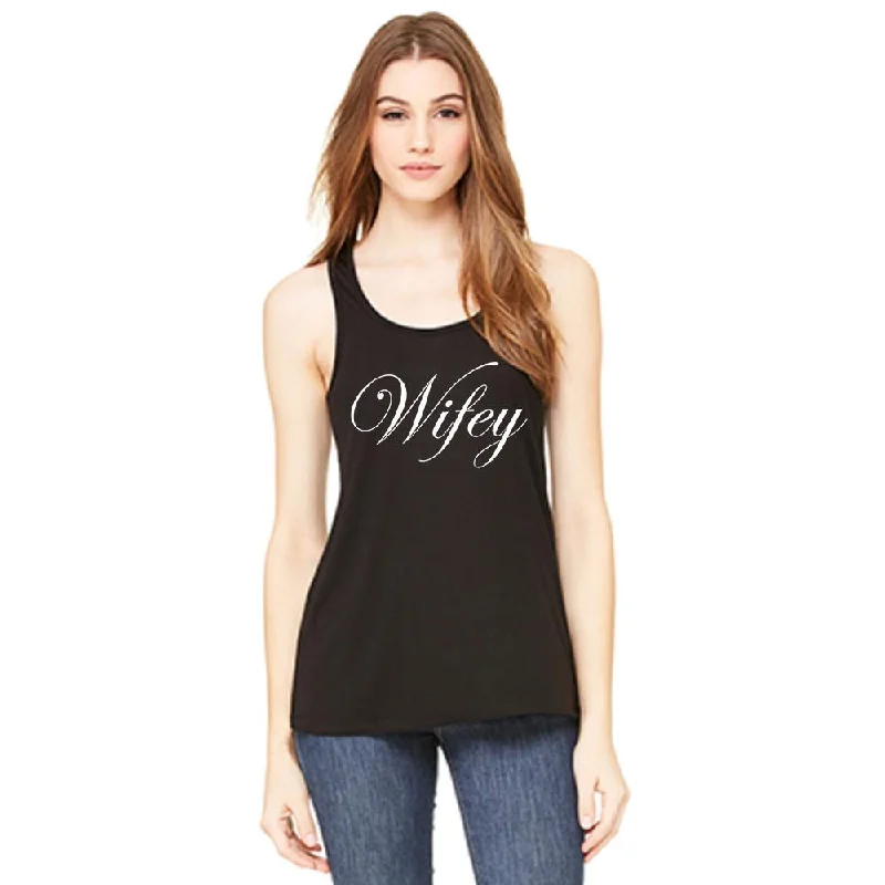 Wifey Graphic Print Tank Top