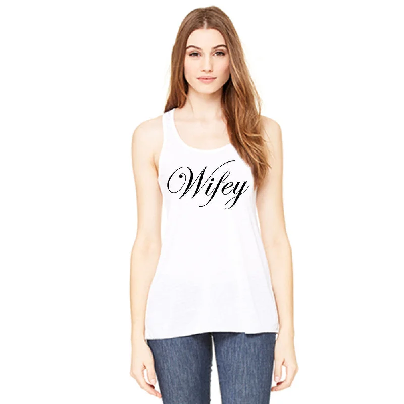 Wifey Graphic Print Tank Top